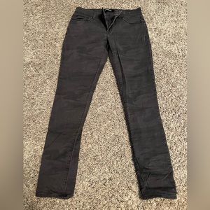 Express camo/grey black denim Jeans, size 8R. Like new condition
